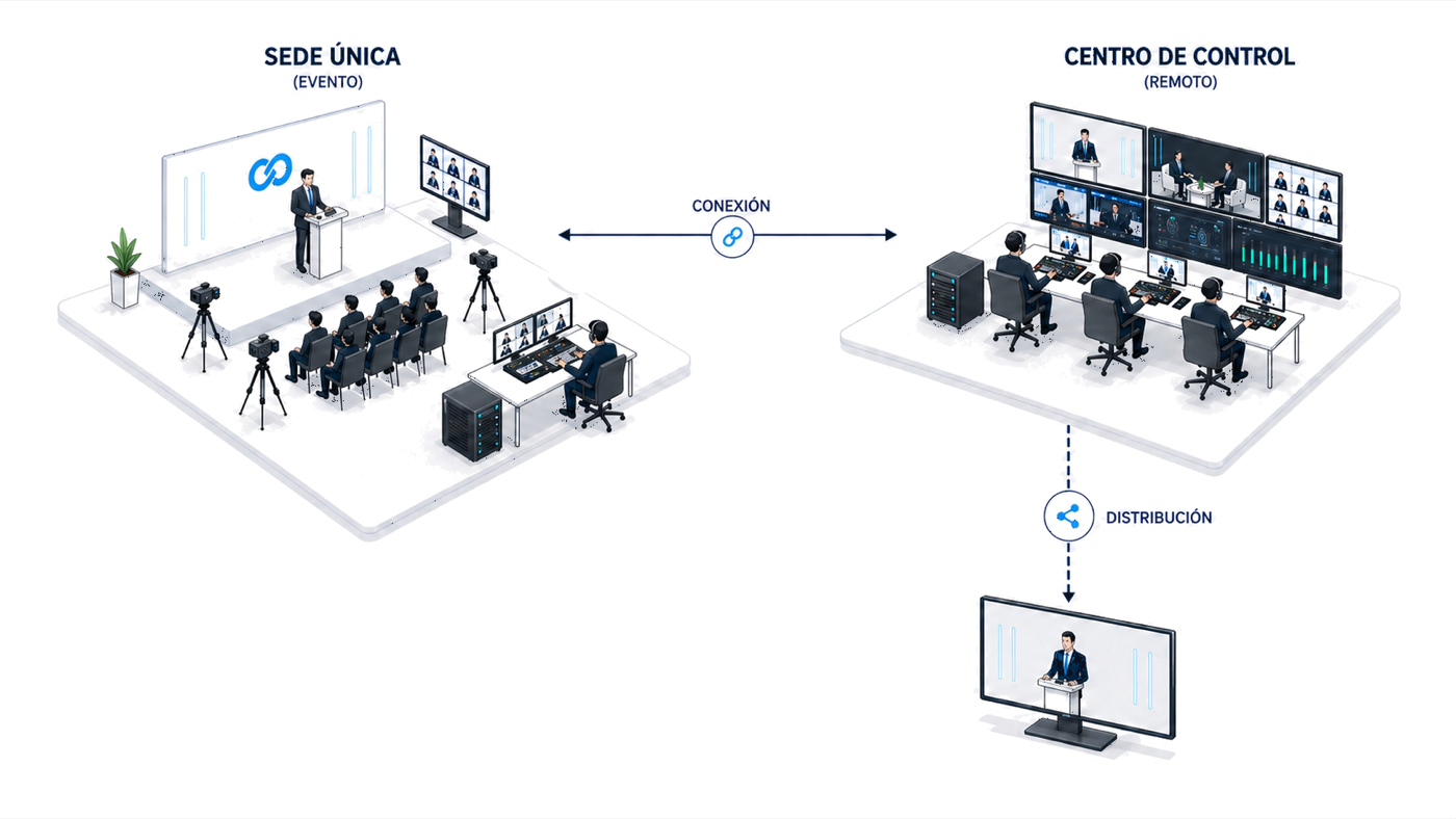 Esquema de producción de directo de plaza única